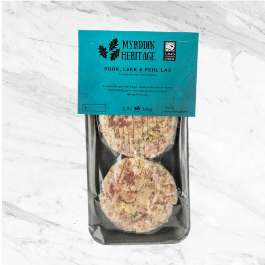 Pork, Leek & Perl Las burger