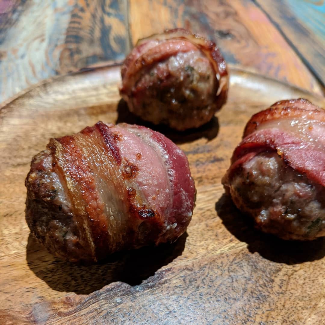 Bacon wrapped chestnut, cranberry & sage stuffing balls CHRISTMAS PRE ORDER
