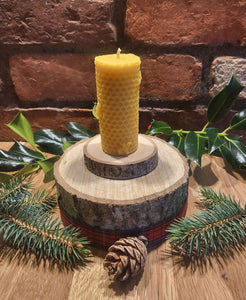 Gower Beeswax Honeycomb pillar candle