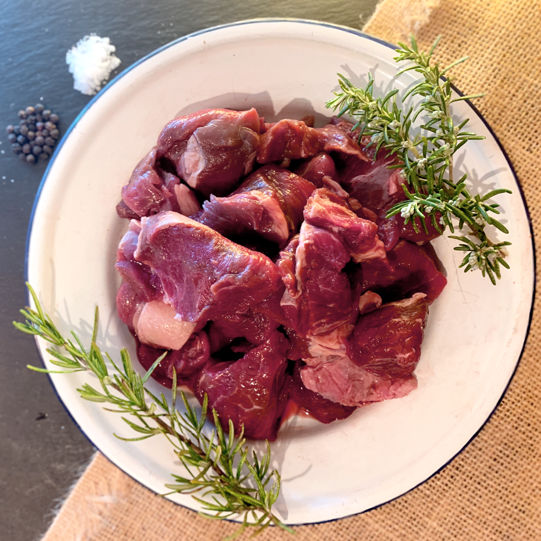 Pasture Fed Diced Beef 500g